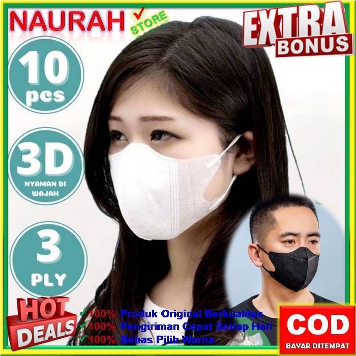 Masker Duckbill Original Orlee Emboss Earloop 3 Ply Izin Resmi Kemenkes Isi 10pcs &amp; 5pcs (repack) OK