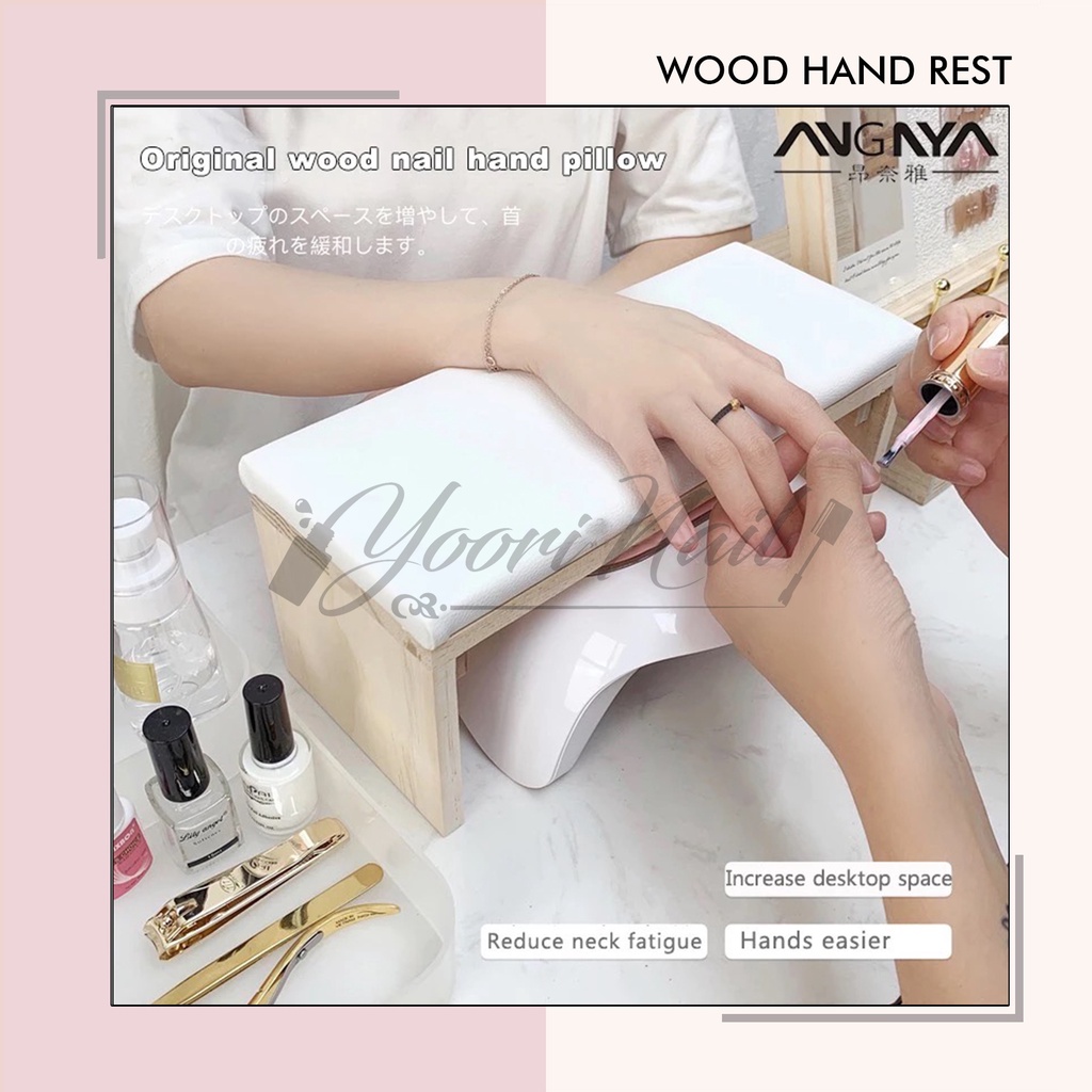 Wood hand rest PREMIUM IMPORT wooden handrest manicure alas manicure kayu minimalis salon kuku