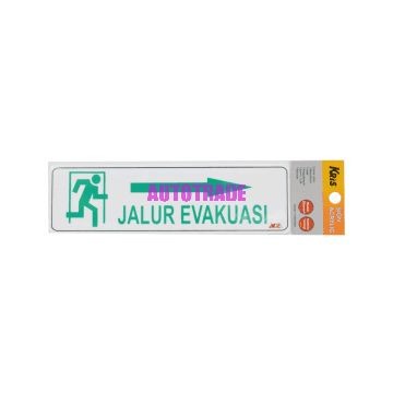 KRIS SIGN ACRYLIC LABEL STICKER ANODIZED STIKER JALUR EVAKUASI
