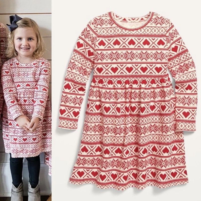 DRESS LENGAN PANJANG ANAK PEREMPUAN OLD NAVY