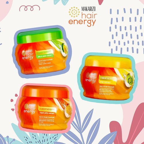 Makarizo Hair Energy Hair &amp; Scalp Creambath Fibertherapy 500gr Krimbat