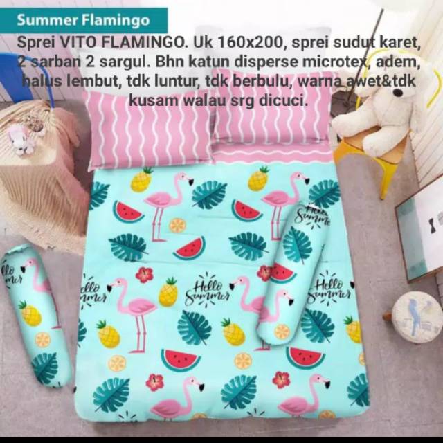 Sprei VITO FLAMINGO Uk 160x200