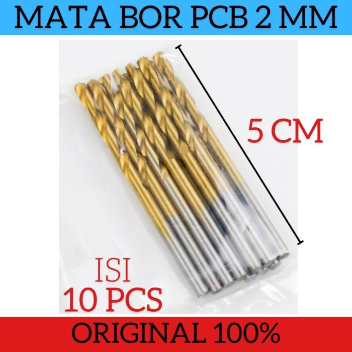 Isi 10 Pcs Mata Bor Besi Kayu PCB Ukuran 2.0mm 2.0 mm 2mm Drill Bit