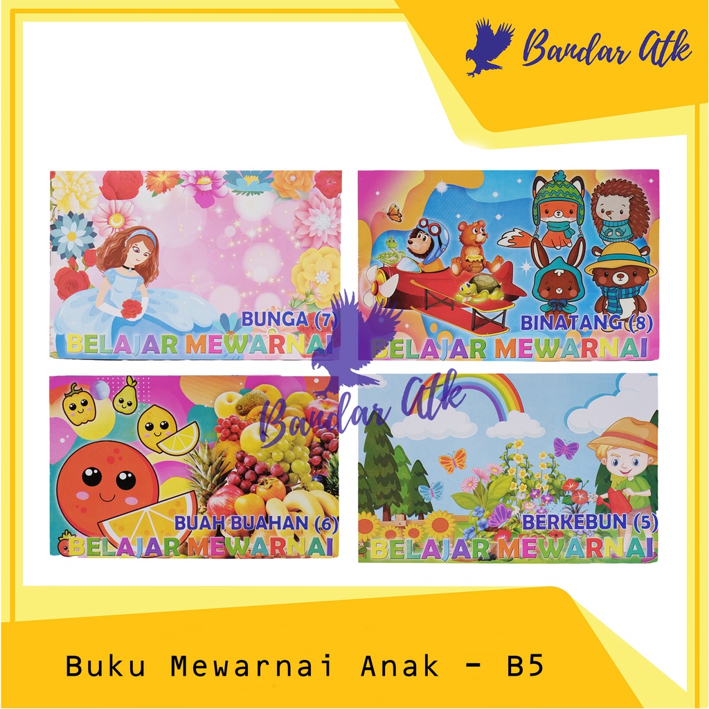 

COLORING BOOK B5 Buku Mewarnai BW B5 - RANDOM [1 PCS]