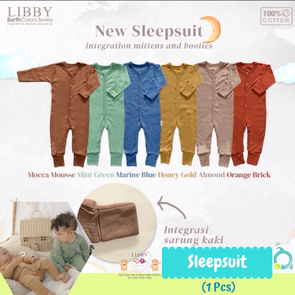 LIBBY Sleepsuit Drop Needle 0-9 Bulan (1 pcs/pack)