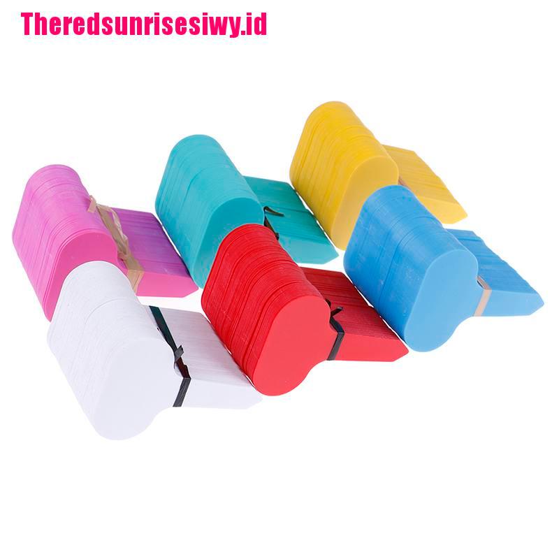 100pcs Label Penanda Tanaman Tipe T Bahan Plastik Ukuran 5x7cm Untuk Taman