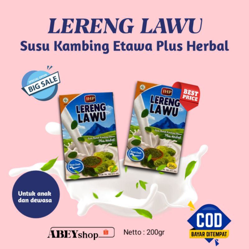 Susu Kambing Etawa Plus Herbal 200gr | LERENG LAWU L