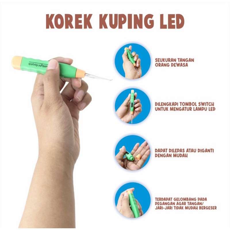 Pembersih Telinga LED Korek Kuping LED