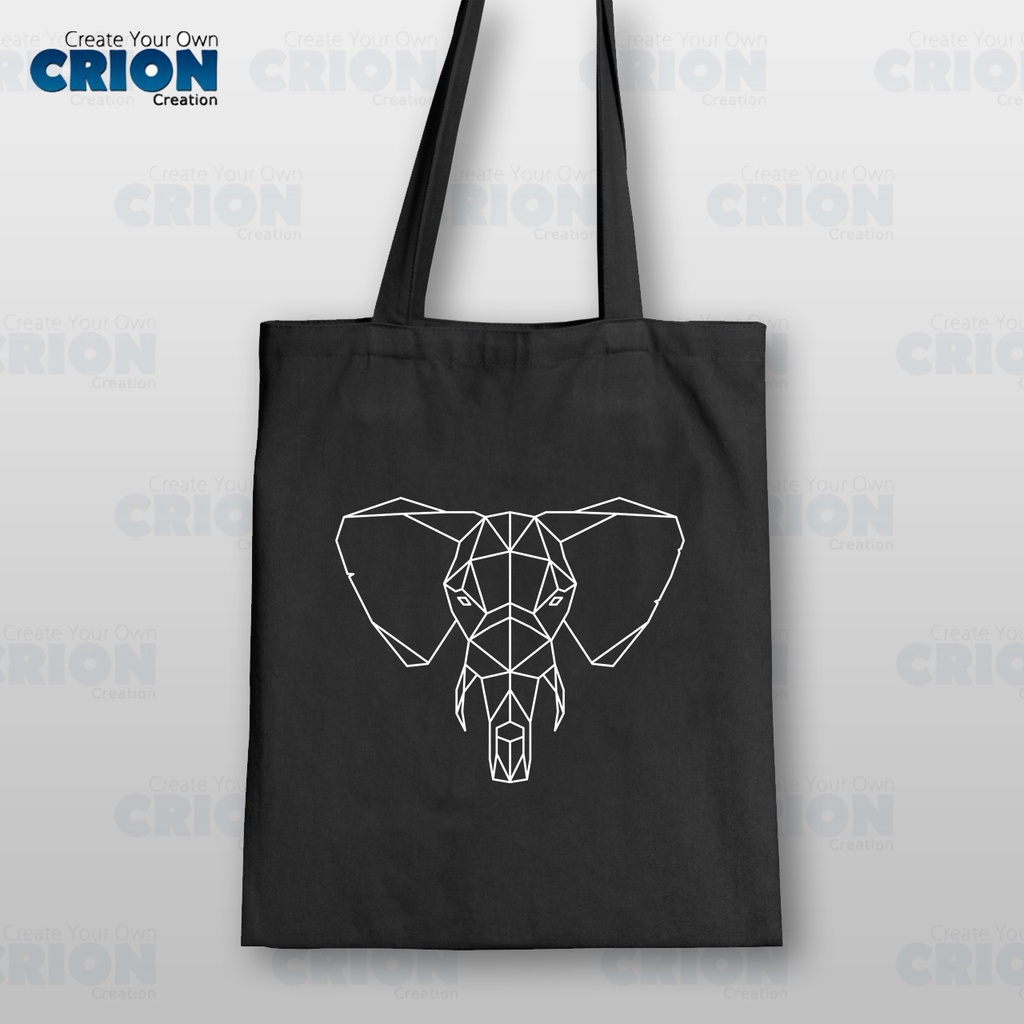 Totebag Drill Printing - Animal Lineart Series - Souvenir/Kado/Hadiah - By Crion