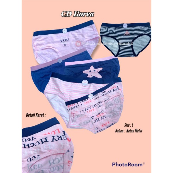 CD Kore 0253 / CD Wanita / CD Motif / Celana Dalam Wanita Motif