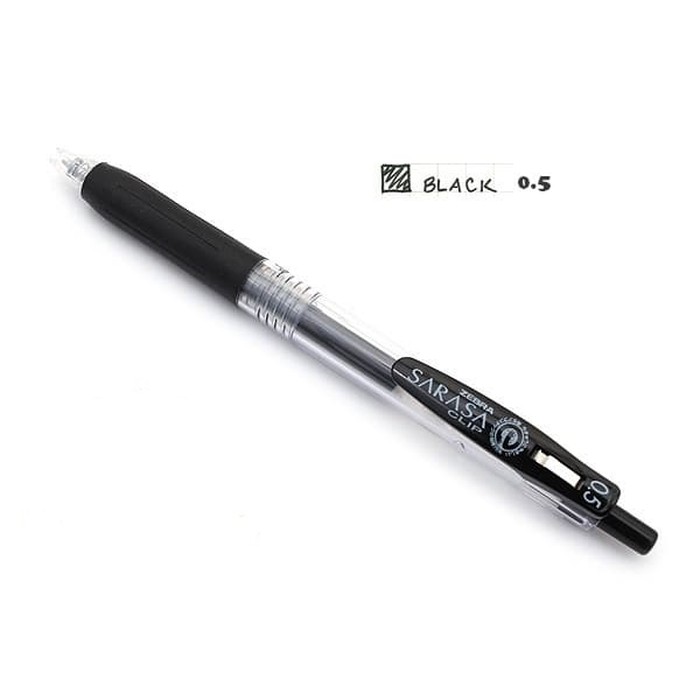 

Zebra Sarasa Clip JAPAN Black 0.5 Gel Ink Rollerball / Pulpen Jel