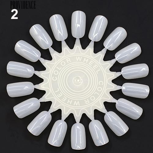 [Bayar Di Tempat] 10 Pcs 18 Tips Tampilan Plastik Nail Art Polandia Gel Palette Putaran Bentuk Roda