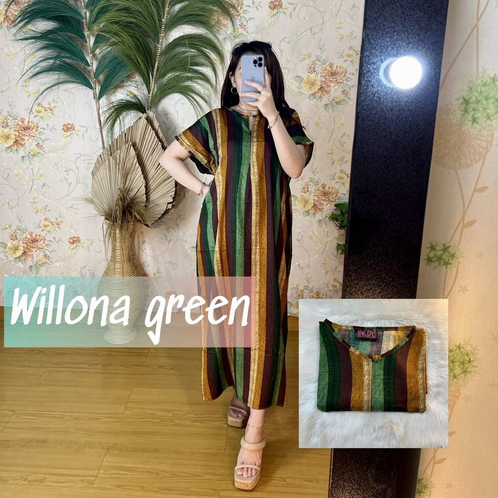 PART1 NCDY HOMEWEAR DASTER PANJANG SEMATA KAKI LD 130cm BUSUI FRIENDLY JUMBO-Willona green
