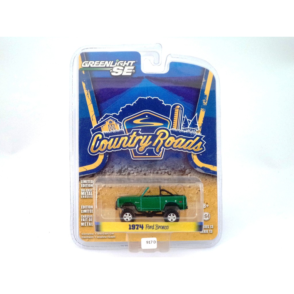 GREENLIGHT GREEN MACHINES 1974 FORD BRONCO COUNTRY ROADS