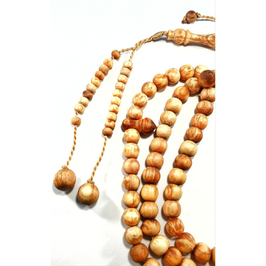 TASBIH KAYU PINEWOOD AMBER PINUS 10MM ASLI JAMINAN BERGARANSI