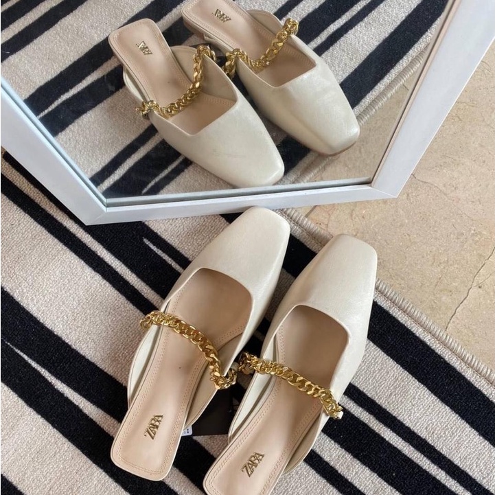 BEST SELLER || SANDAL WANITA ZS-849 FLAT WHITE