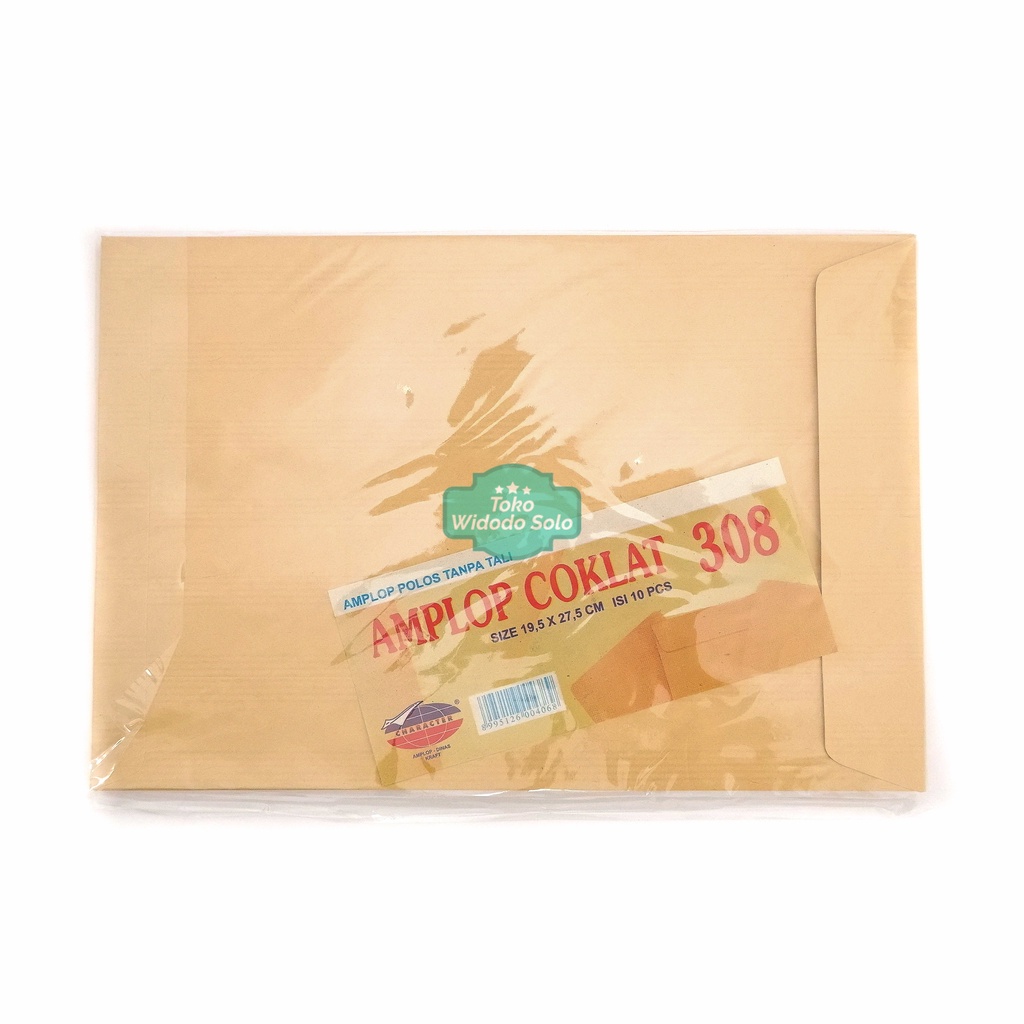 

1 PACK (ISI 10) Amplop Coklat 308 Polos Tanpa Tali 19,5x27,5cm
