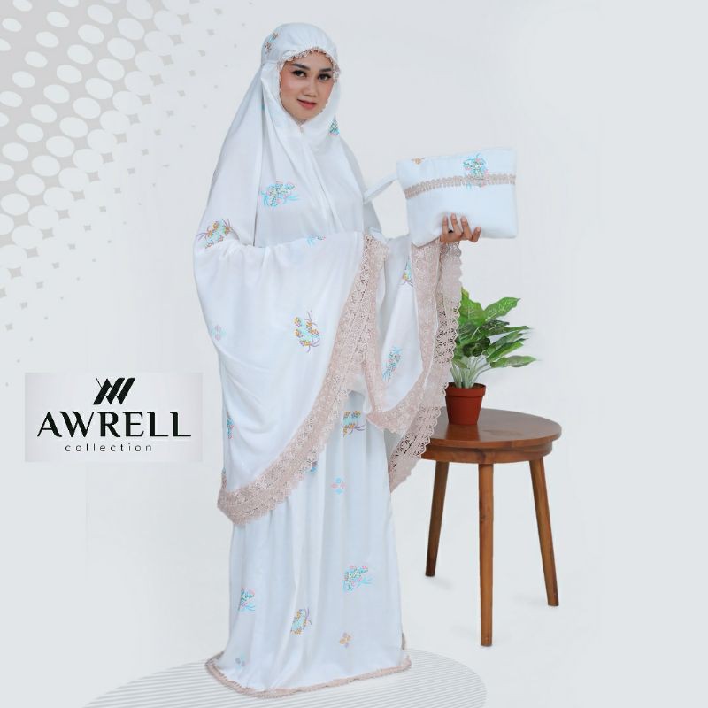 Awrellcollection - Mukena Dewasa Katun Rayon Airi Bordir Awrellseries