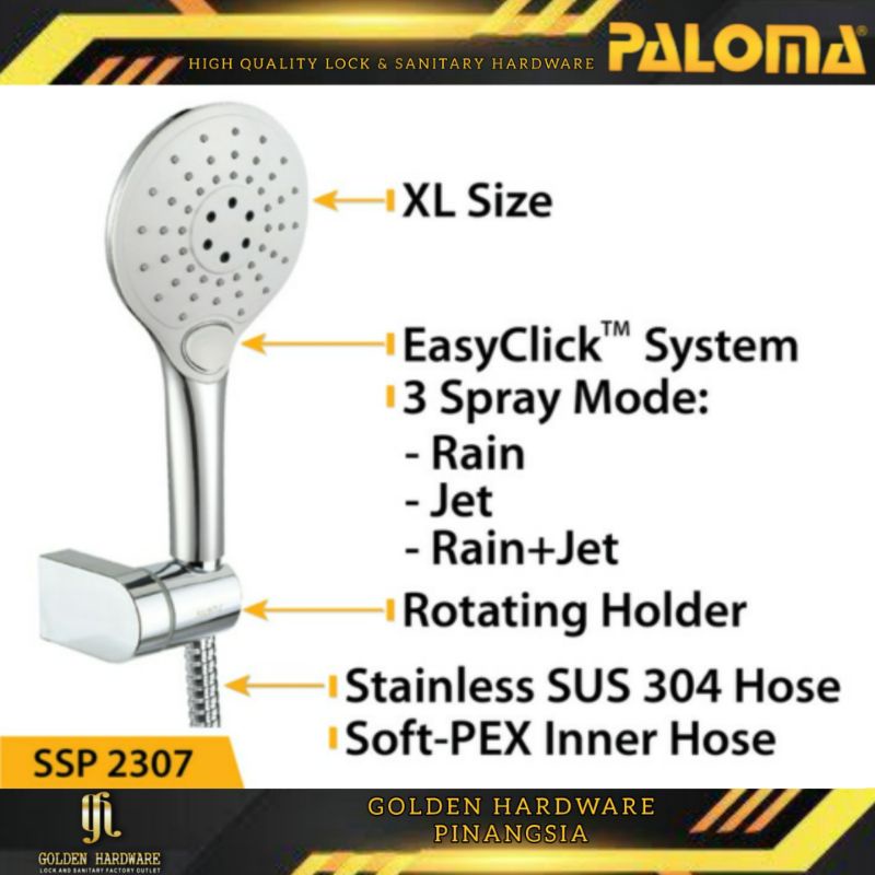 PALOMA Hand shower set Shower mandi set SSP 2307