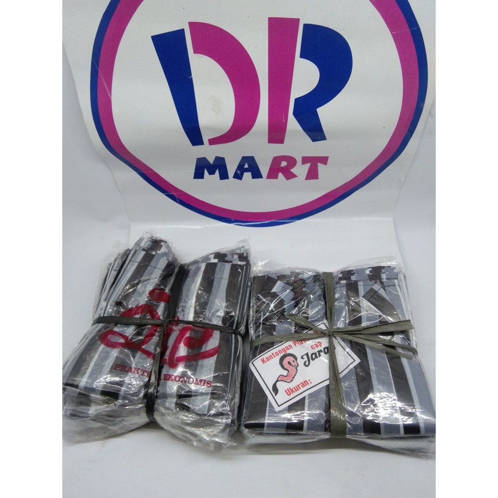 kantong plastik Lorek Hitam Putih Kecil