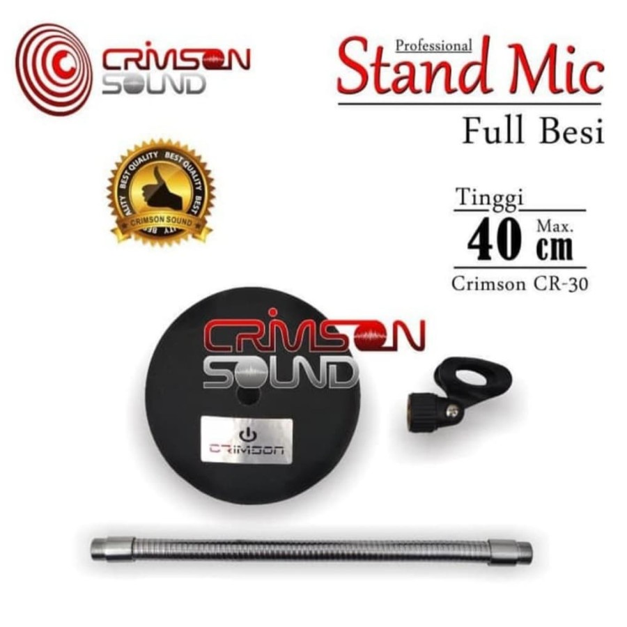 STAND MIC MEJA DESK CRIMSON CR-30 TINGGI 40 CM