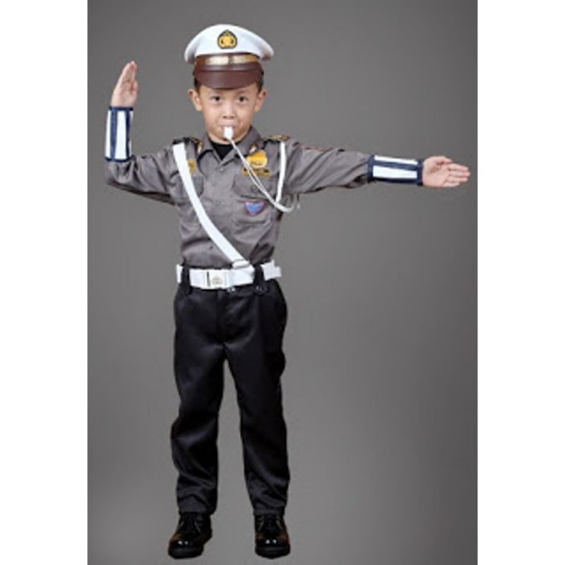 Baju Polisi Anak Cowok Ukuran XXL- Ld 44 Pnjg cln 66