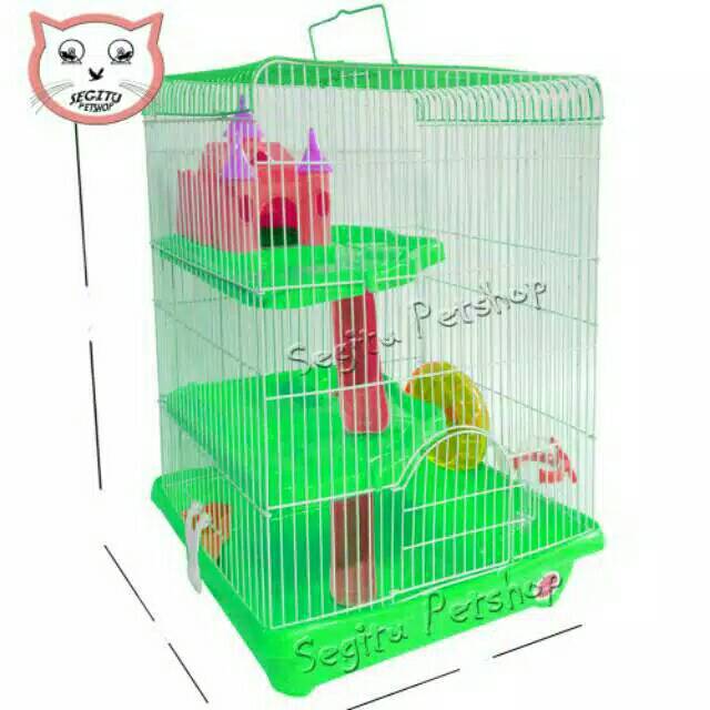 Kandang Hamster 032 Bisa di lipat 3 Tingkat