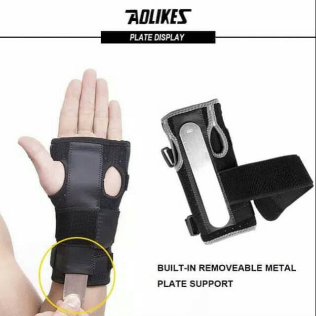 Aplikasi wrist brace / wrist splint kanan kiri