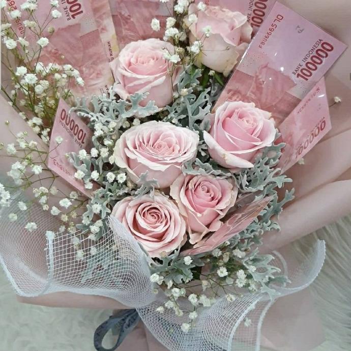 

MONEY BOUQUET + FLOWER VALENTINE ULANG TAHUN KADO HADIAH DG654EAFVD