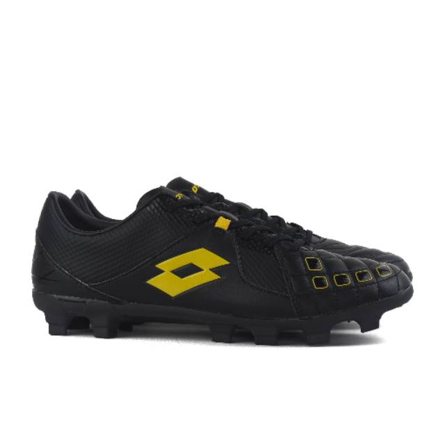 Sepatu Bola Lotto Squadra FG - Black / Jet Black / Sunshine L01010010