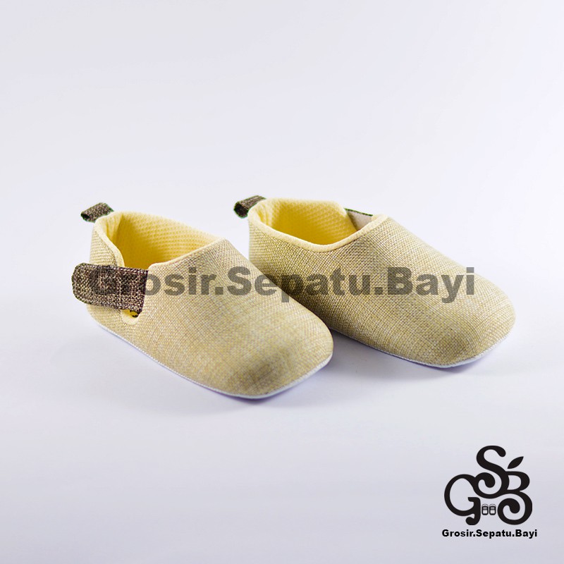 sepatu bayi baby shoes prewalker laki laki umur 2 sampai 14 bulan model velcro PREMIUM warna krem