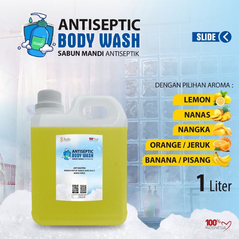 Body wash antiseptic aneka aroma wangi kemasan jurigen 1 liter