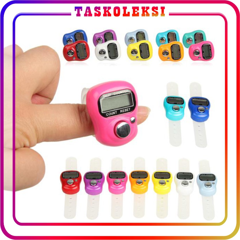 ☛ TK ☚ R031 Alat Hitung Digital Tasbih Elektronik Finger Tally Counter Mini Jari LED Toko Penghitung Packingan OPP