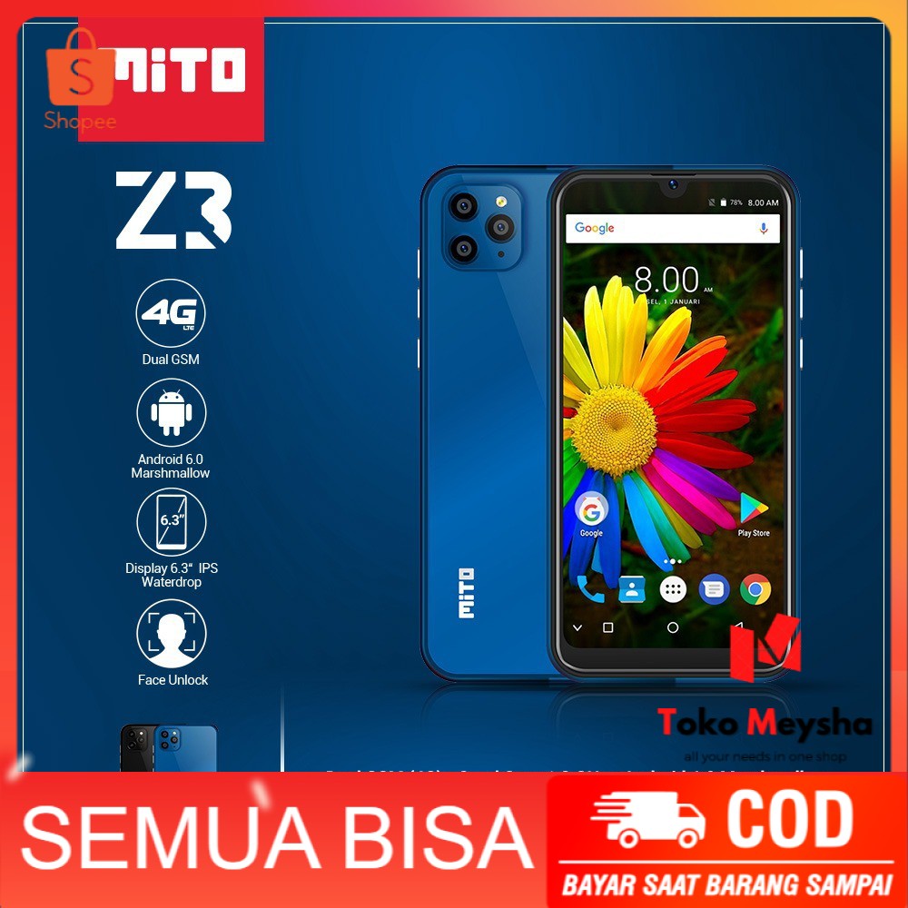 HP MITO Z3 RAM 2GB - HP ANDROID 4G RAM 2GB/8GB - ANDROID MITO Z3 - HP ANDROID MURAH