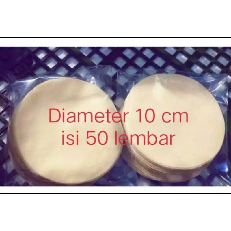 

Kulit dimsum, ukuran 10cm isi 100 lembar/pack bulat