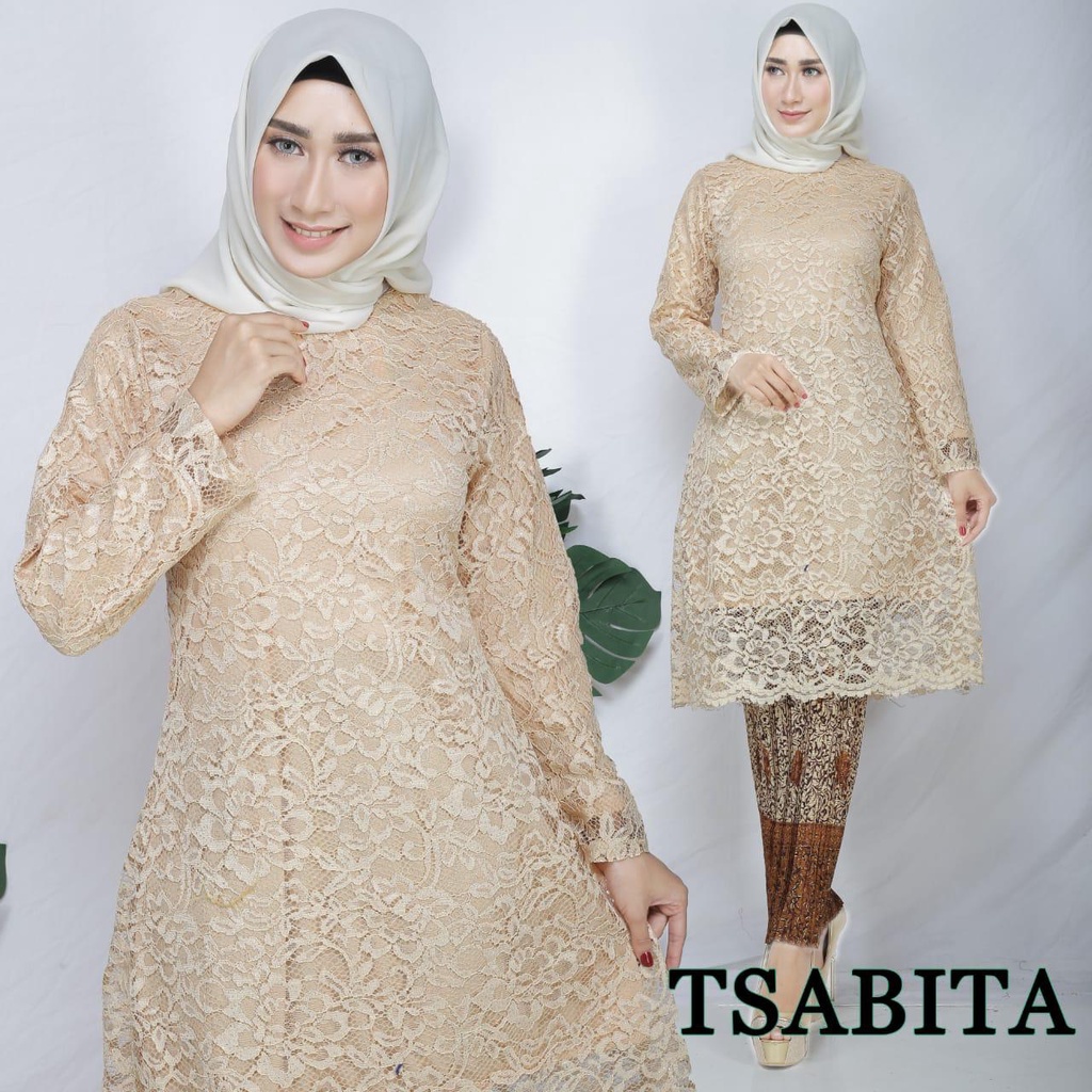 Setelan Kebaya Modern Longcape Brukat / Tunik Brukat / Kebaya Kurung Brokat