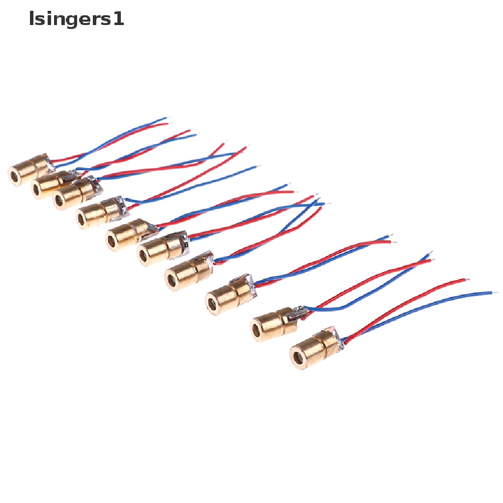 [lsingers1] 10Pcs 650nm 6mm 3V 5mW Mini Laser Dot Diode Module Head WL Red Boutique