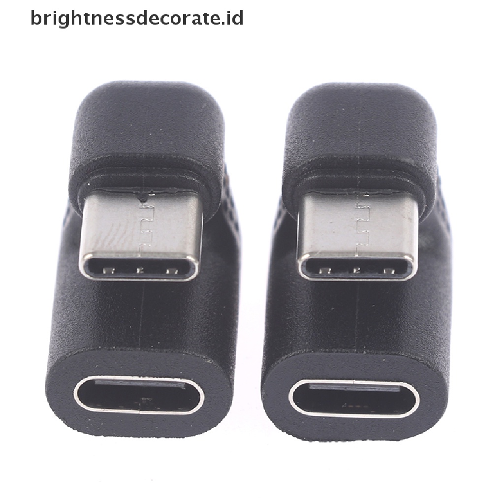Adapter Konverter Sudut Kanan 180 Derajat Usb 3.1 Tipe C Male Ke Female Usb-C