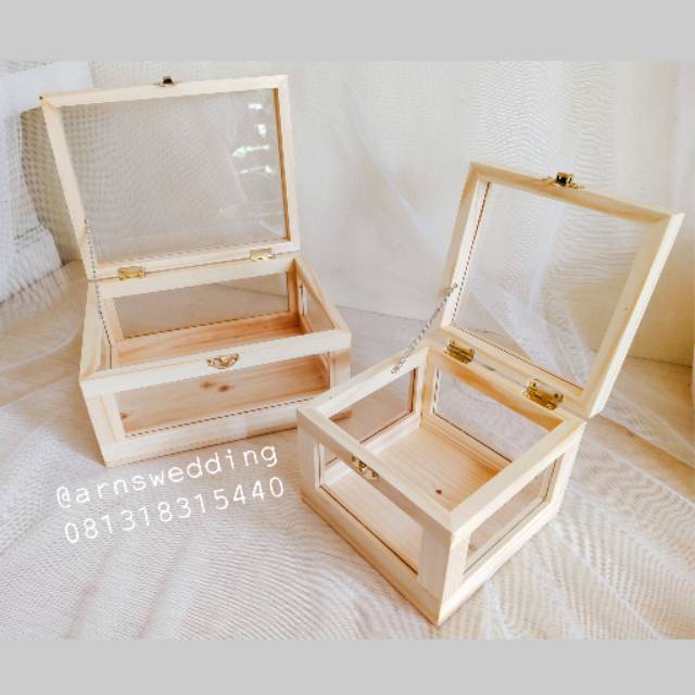 Box Akrilik | Box Mahar | Box Perhiasan 1 Set | Kotak Mahar |  Kotak Kayu | Kotak Akrilik Box Peti