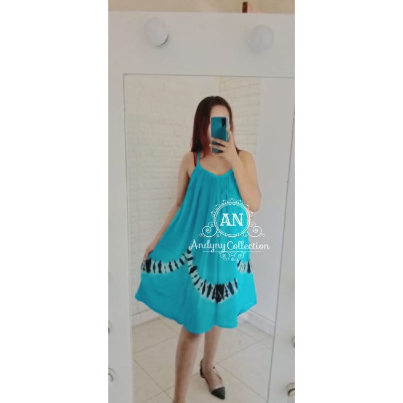 DASTER LOBEK PENDEK MOTIF GUNUNG-Turkis