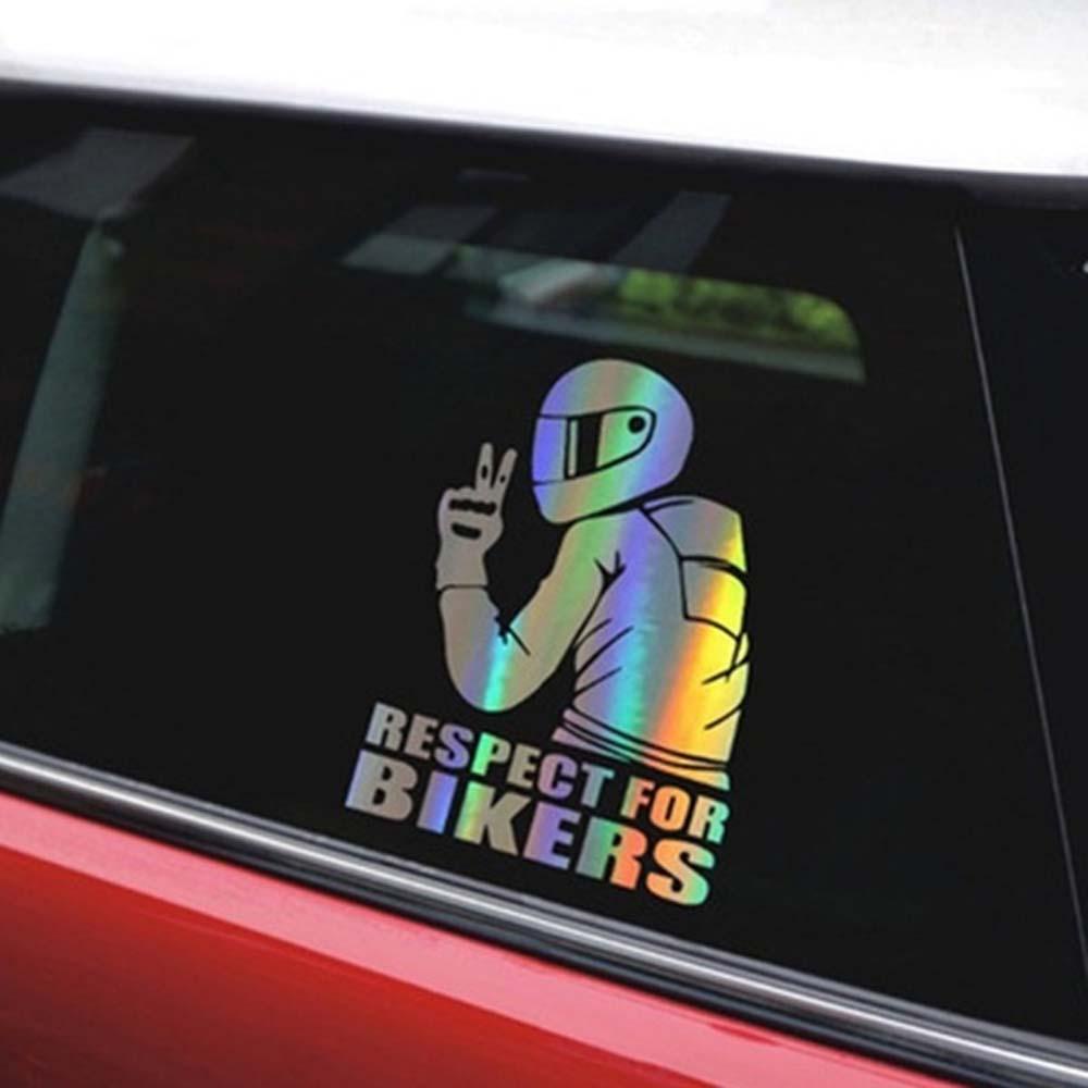 Lanfy Stiker Dekorasi Motor Stiker Reflektif PET Perlindungan Keren