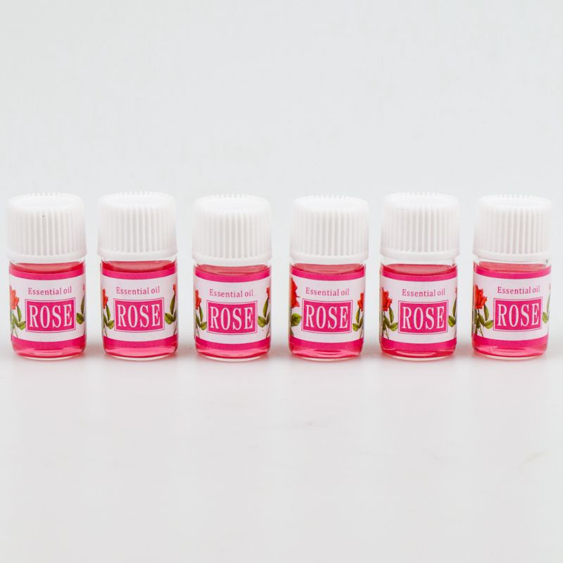 HUMI Essential Oils Minyak Aromatherapy Diffusers 3ml Rose 6 PCS