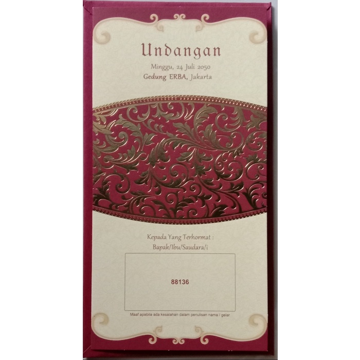 Blangko Undangan Pernikahan ERA BARU / ERBA HC-88136 SET Harga Murah