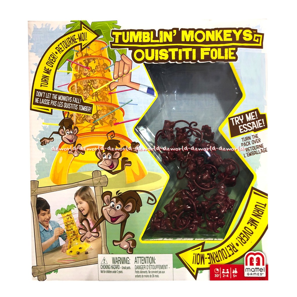 Tumblin' Monkeys Ouustiti Folie Mainan Pohon Tarik Monyet