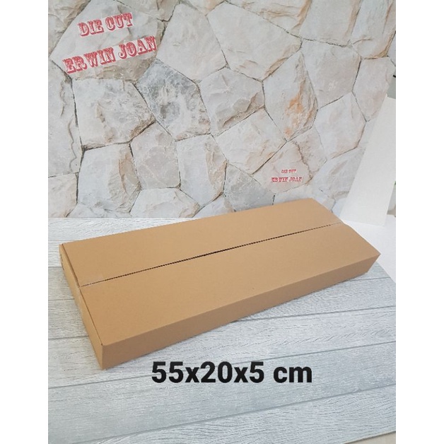 

Kardus / Box / uk. 55x20x5 cm / Karton packing polos baru ST