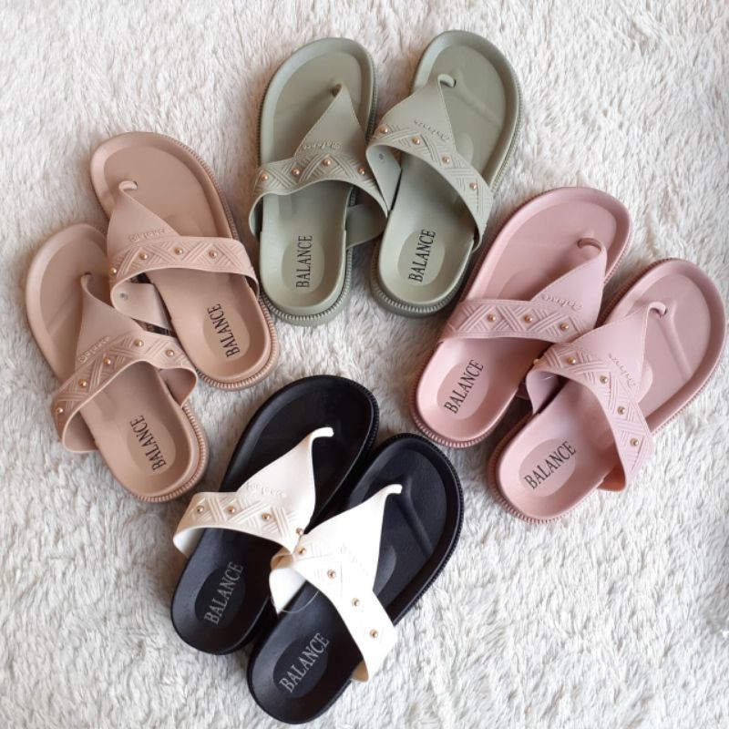 SANDAL JAPIT BALANCE WEDGES FULL KARET BALANCE EMPUK LENTUR SANDAL BALANCE WANITA UKURAN 37-40