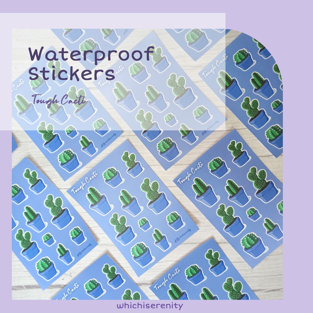 

Waterproof Stickers - Stiker Anti Air by whichiserenity (Tough Cacti)