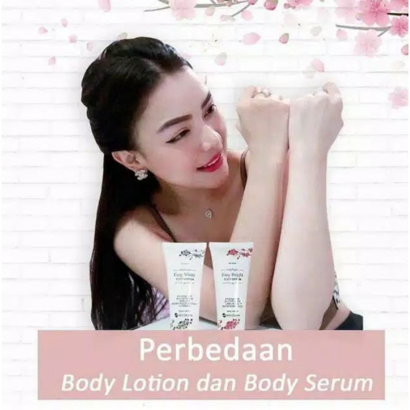 BODY LOTION MS GLOW EASY WHITE BODY SERUM SKINCARE PEMUTIH BADAN
