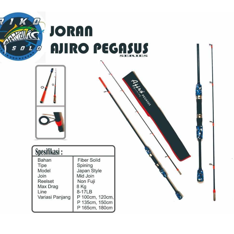 (RU)★ Joran Spining Ajiro Pegasus 8-17lb Max drag 10kg❝Sedang.⭐discon❝⭐