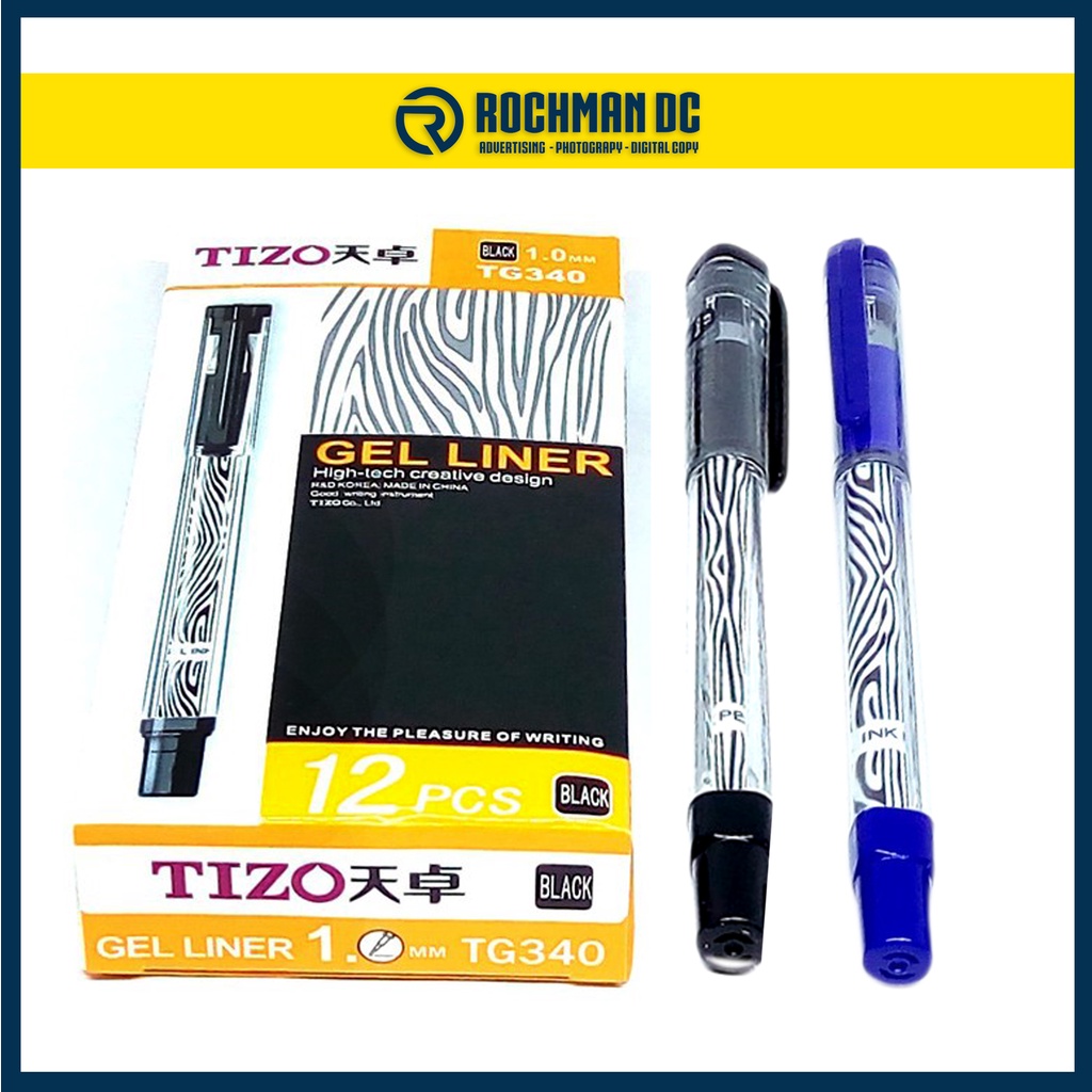 

Bolpen/Ballpoint/Pulpen/Ballpen Tizo 340 1.0 Hitam Biru